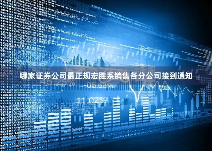 哪家证券公司最正规宏胜系销售各分公司接到通知