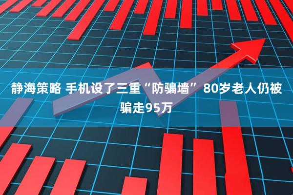 静海策略 手机设了三重“防骗墙” 80岁老人仍被骗走95万